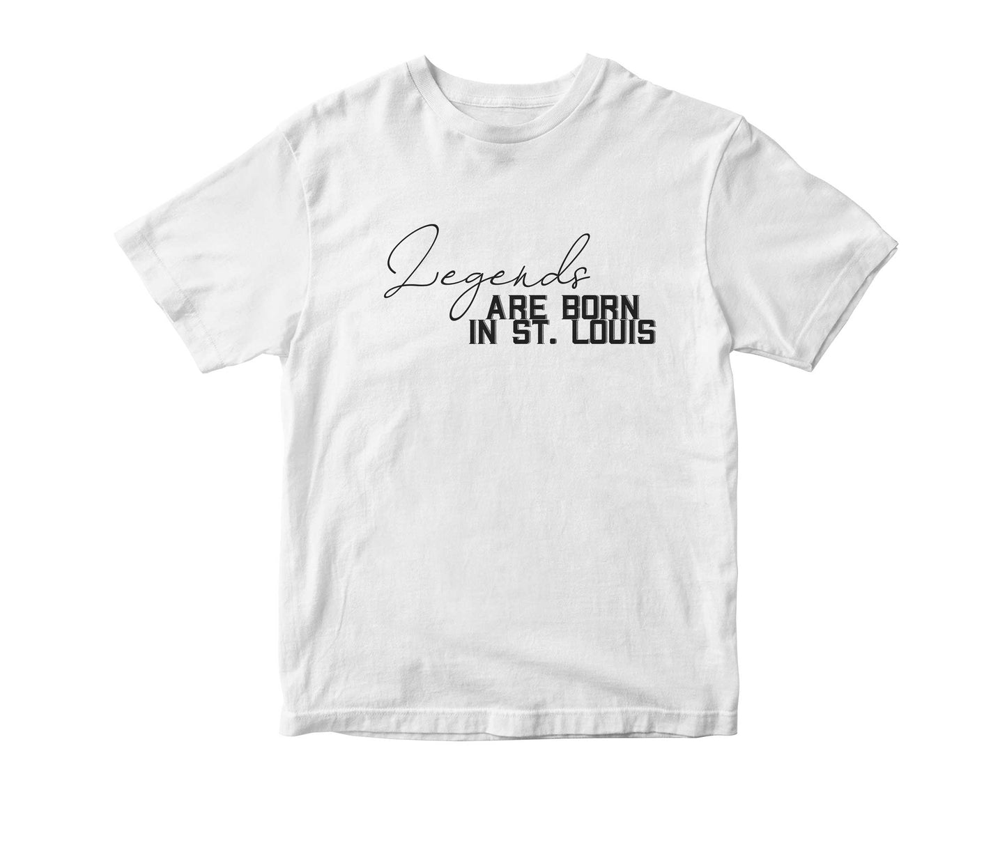 Legends are Born in STL Adult Unisex T-Shirt