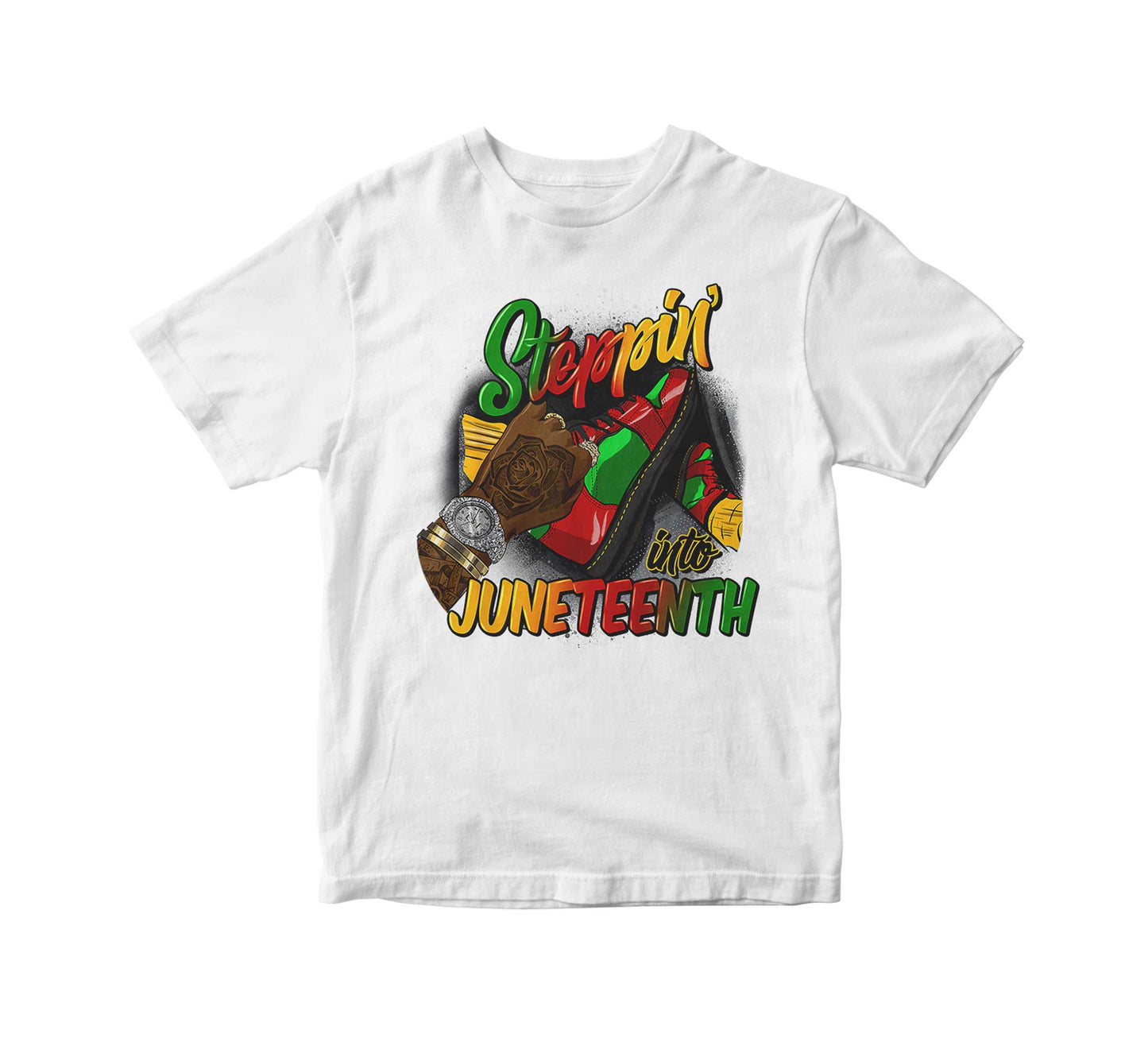 Steppin' Into Juneteenth Watch Adult Unisex T-Shirt