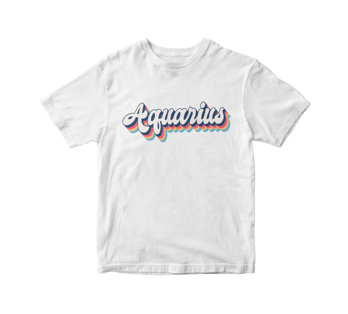 Zodiac Retro Birthday White Adult Unisex T-Shirt