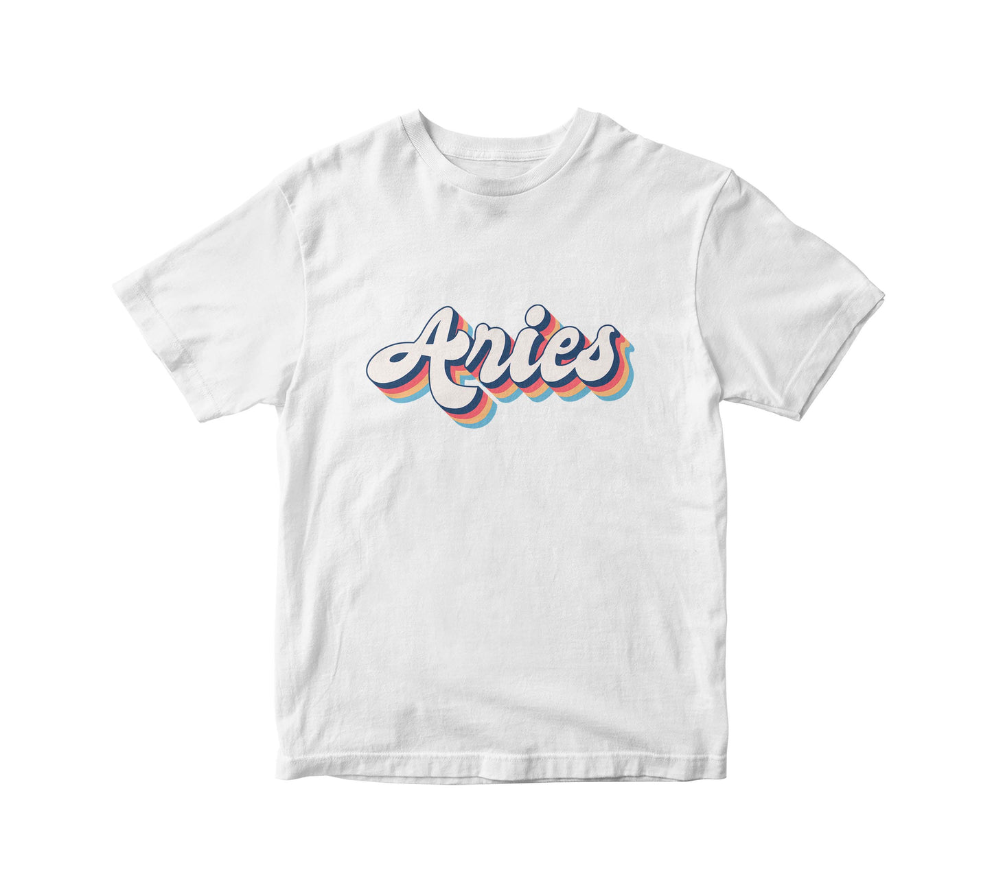 Zodiac Retro Birthday White Adult Unisex T-Shirt
