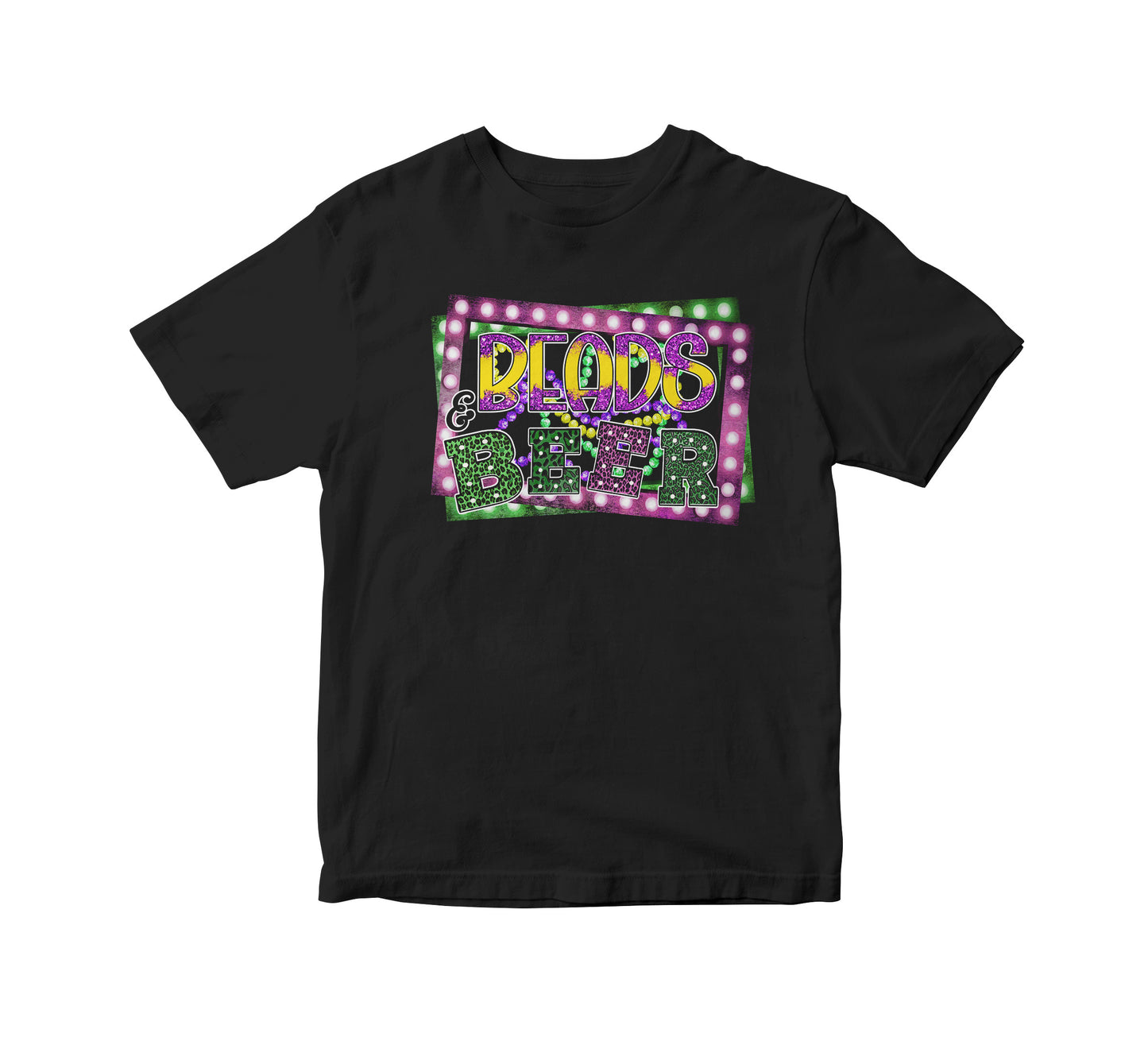 Beads and Beer Mardi Gras Adult Unisex T-Shirt
