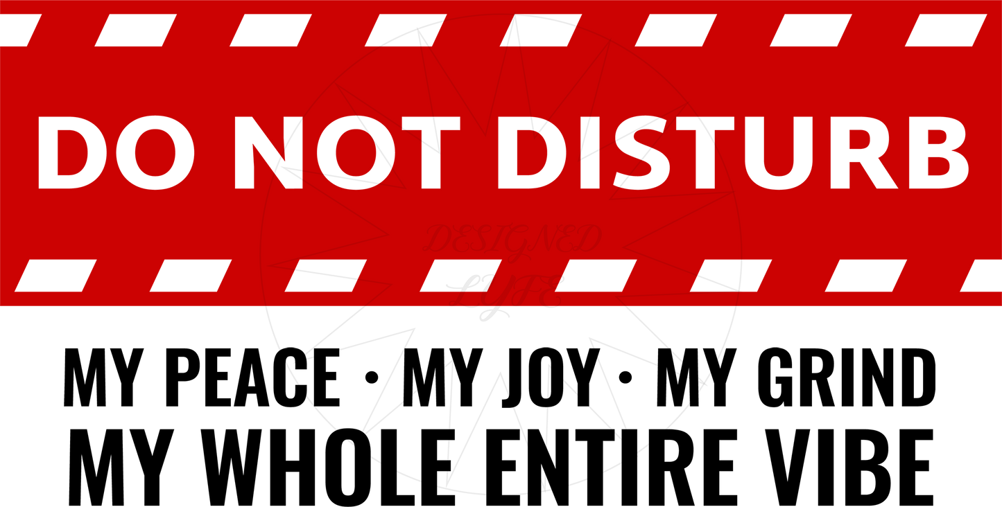 Do Not Disturb My Vibe (DTF Transfer)