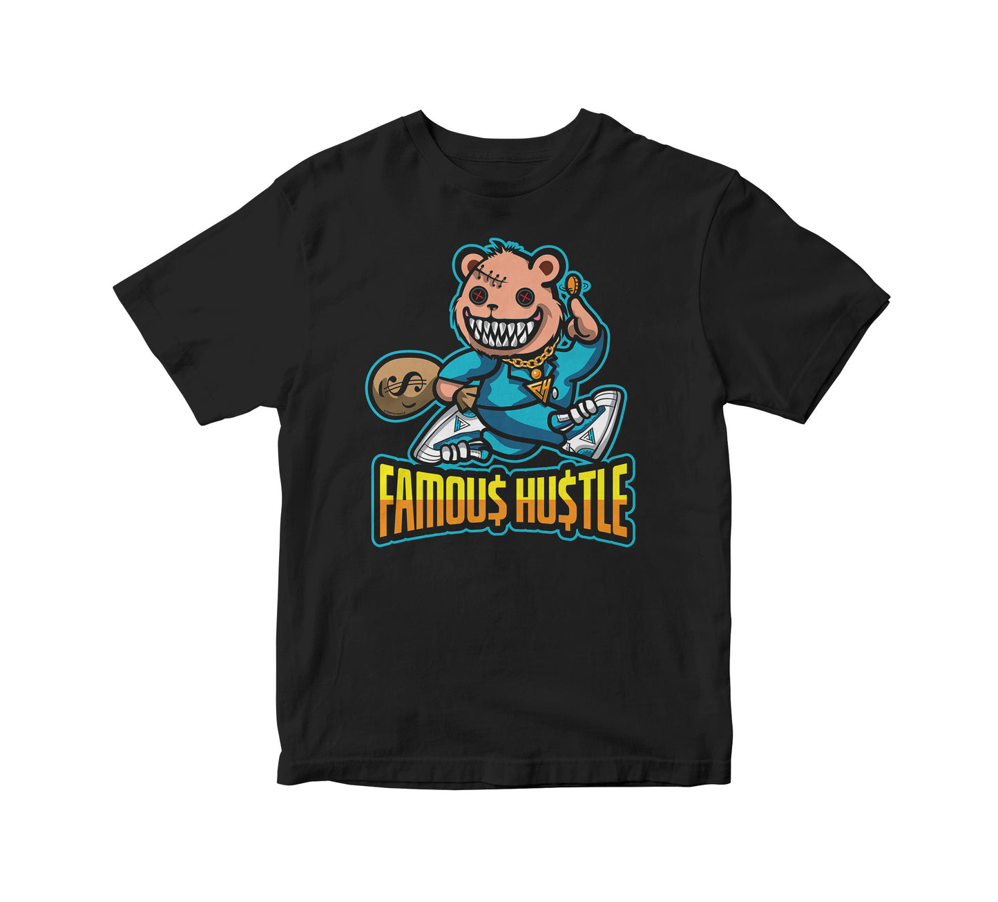 Hustle On The Run Bear Adult Unisex T-Shirt