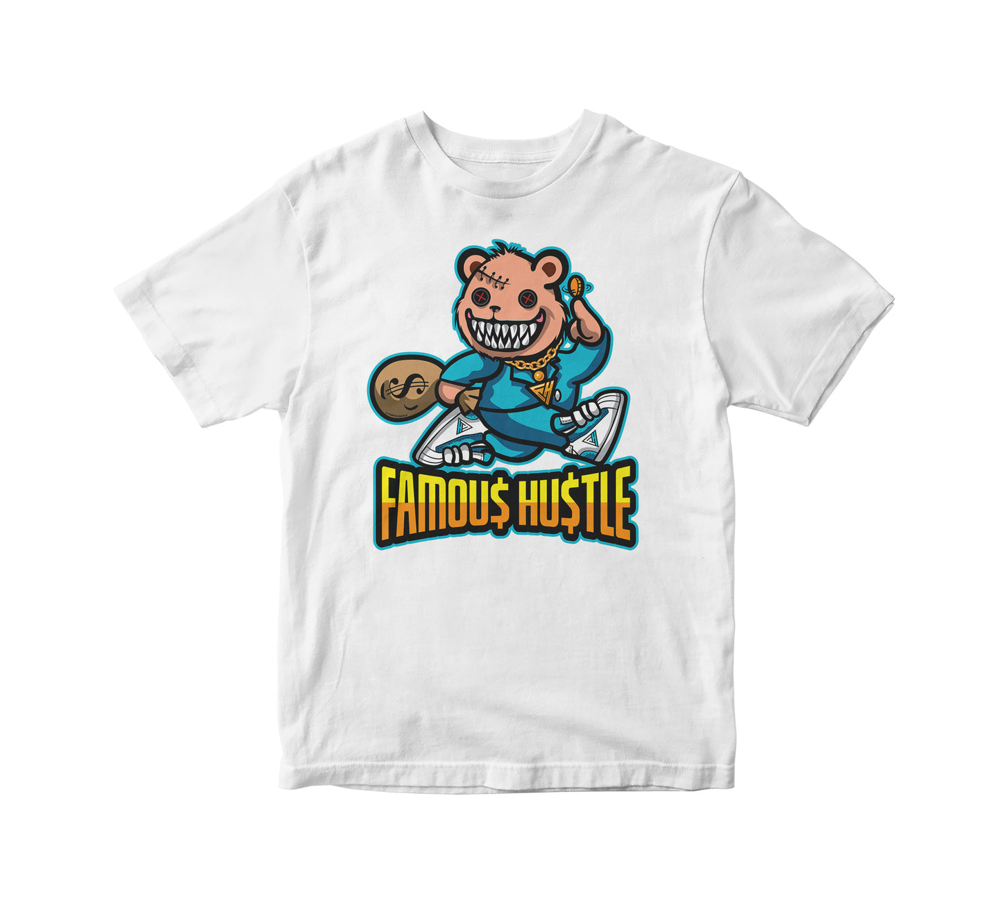 Hustle On The Run Bear Adult Unisex T-Shirt