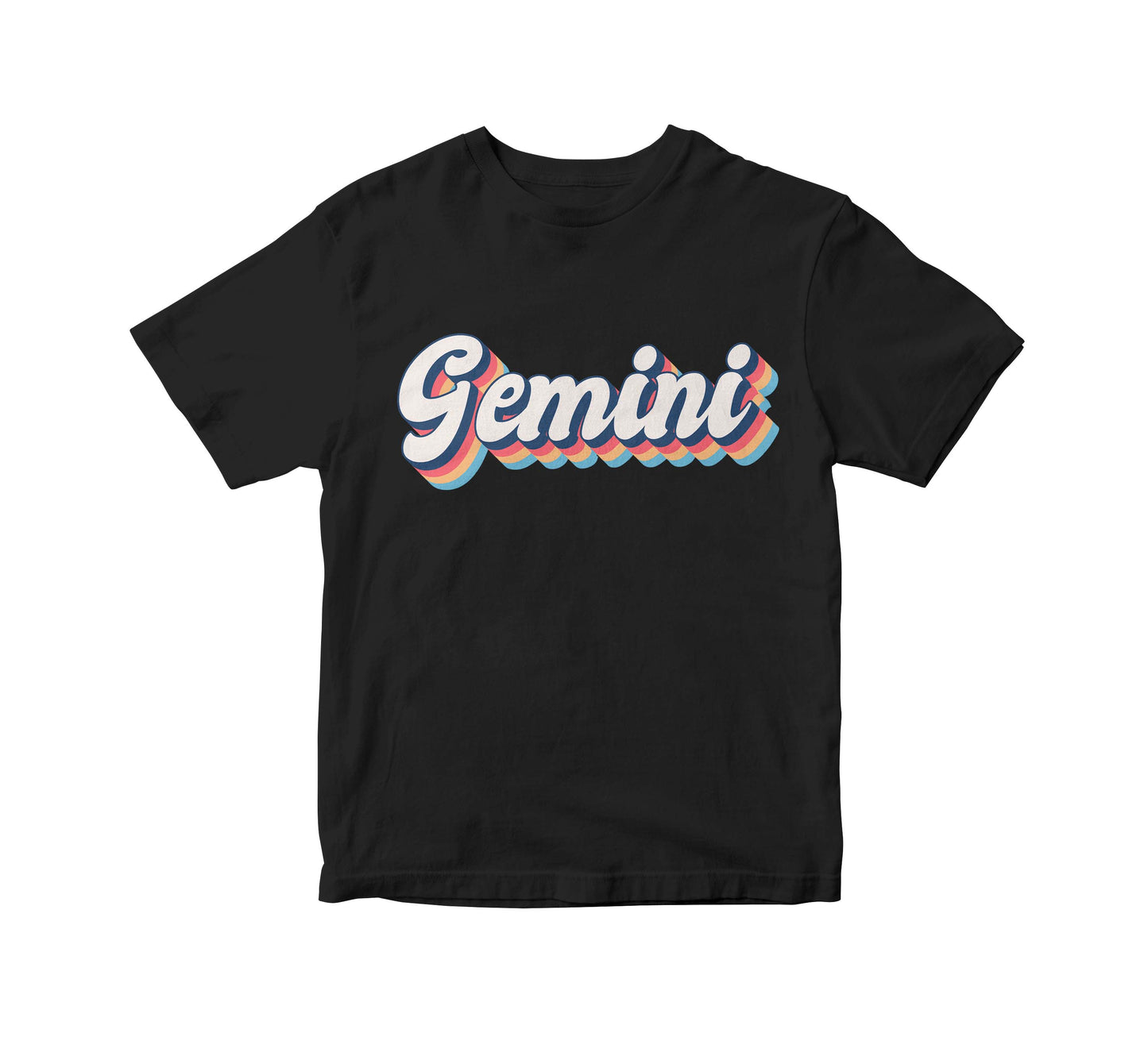 Zodiac Retro Birthday Adult Unisex Black T-Shirt