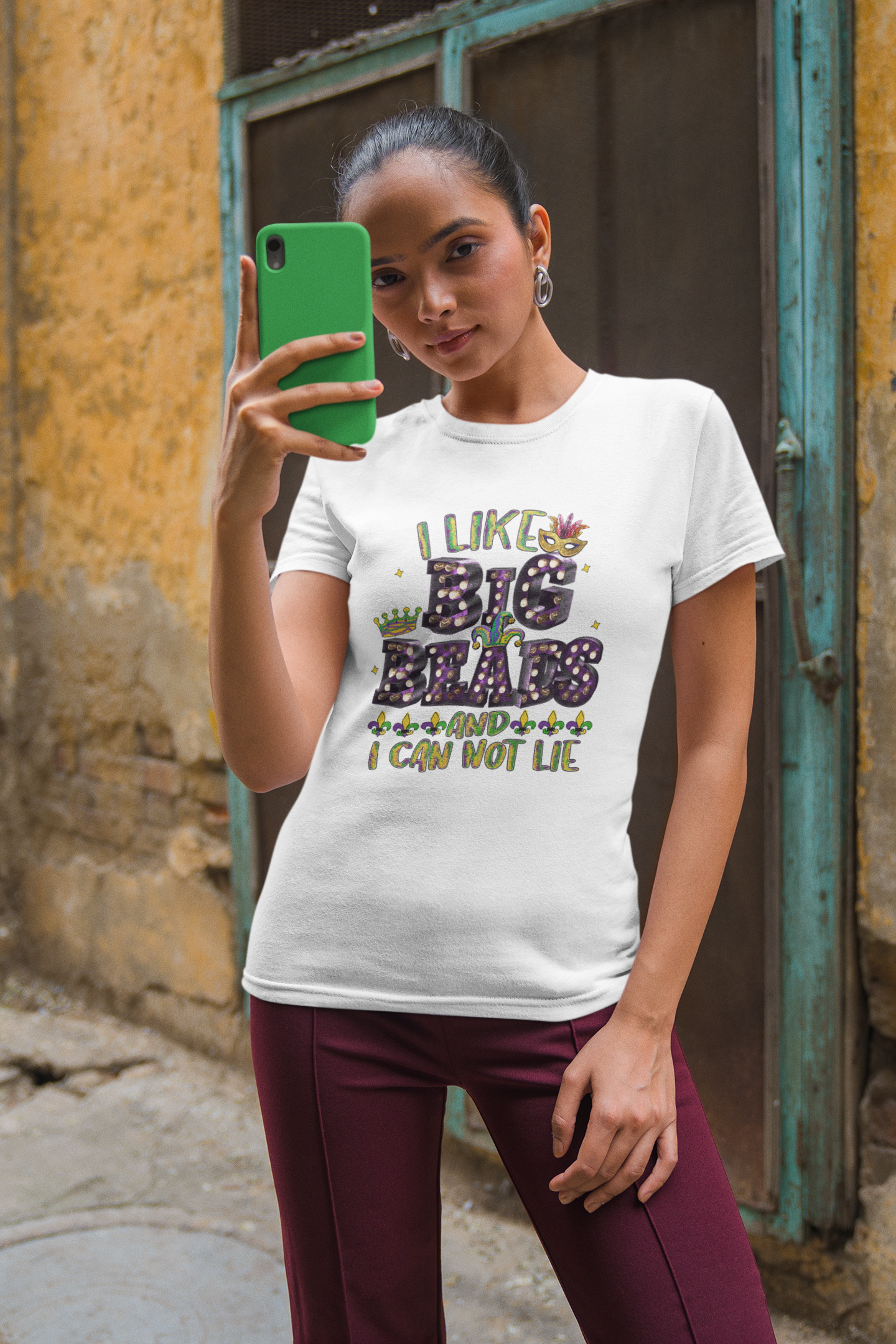 I Like Big Beads Mardi Gras Adult Unisex T-Shirt