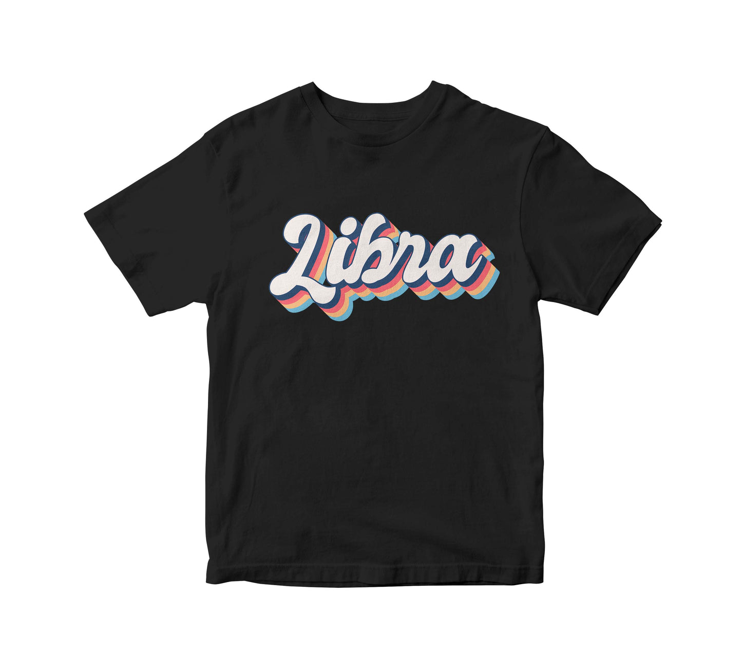 Zodiac Retro Birthday Adult Unisex Black T-Shirt