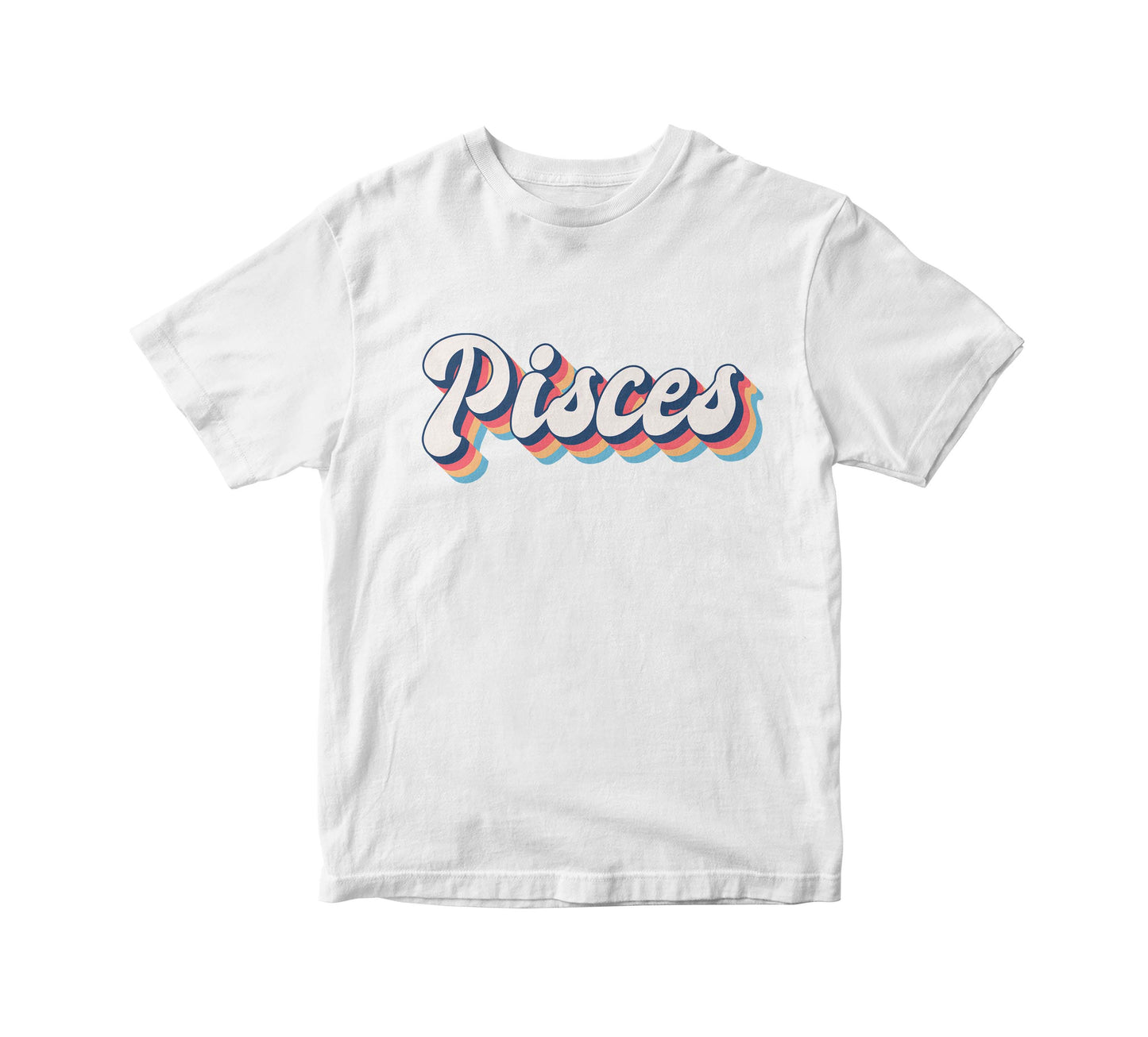 Zodiac Retro Birthday White Adult Unisex T-Shirt