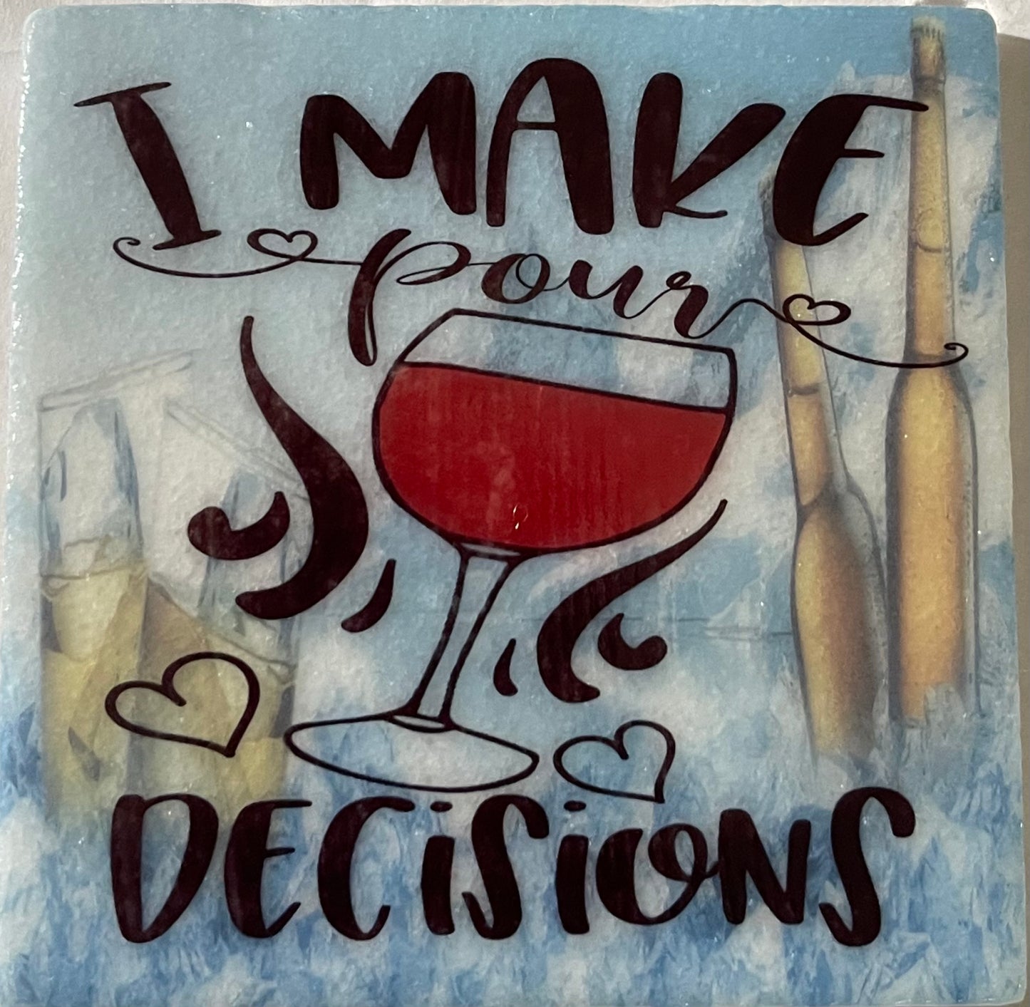 Pour Decisions Marble Coaster Set