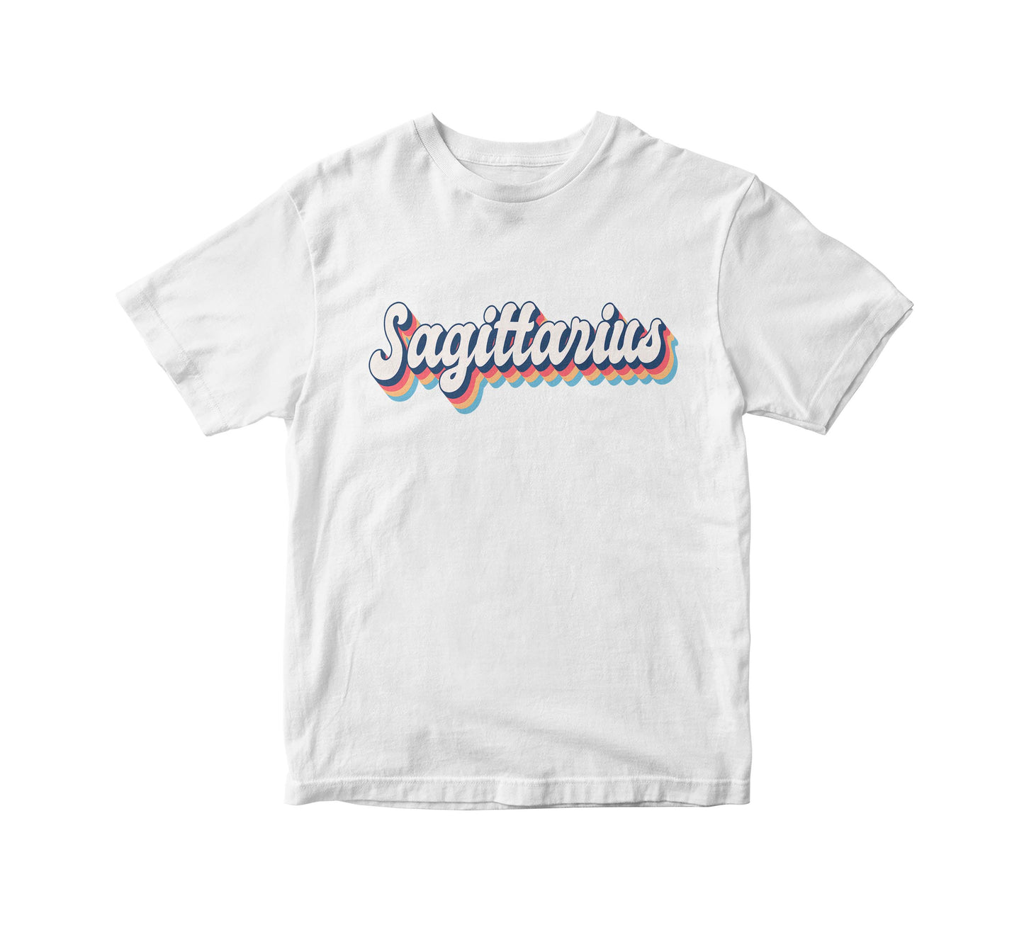 Zodiac Retro Birthday White Adult Unisex T-Shirt
