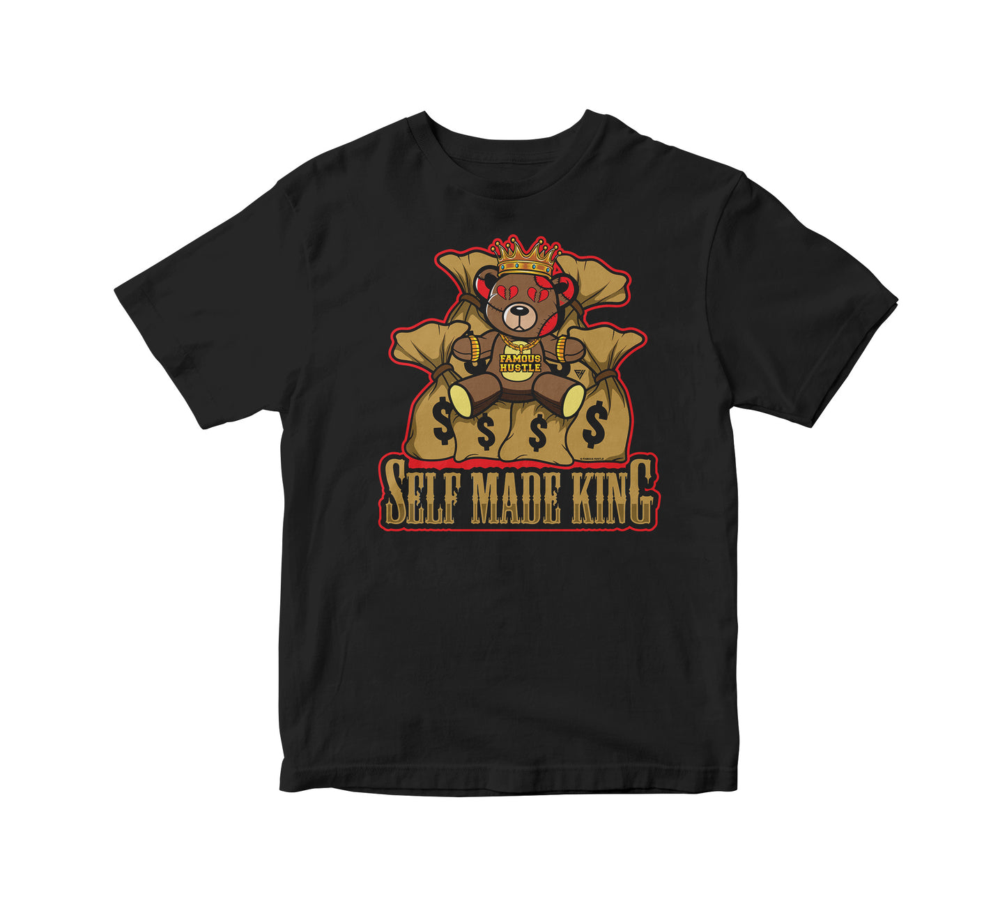 Self Made Hustle Bear Adult Unisex T-Shirt