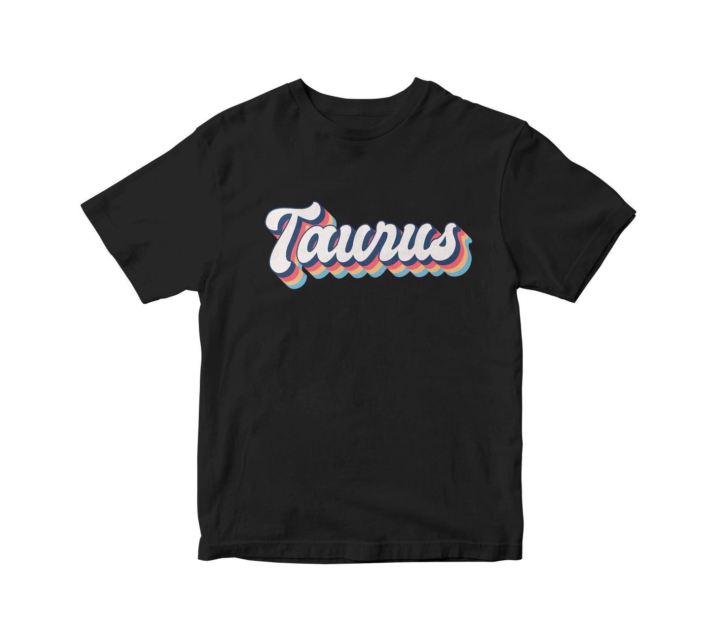 Zodiac Retro Birthday Adult Unisex Black T-Shirt