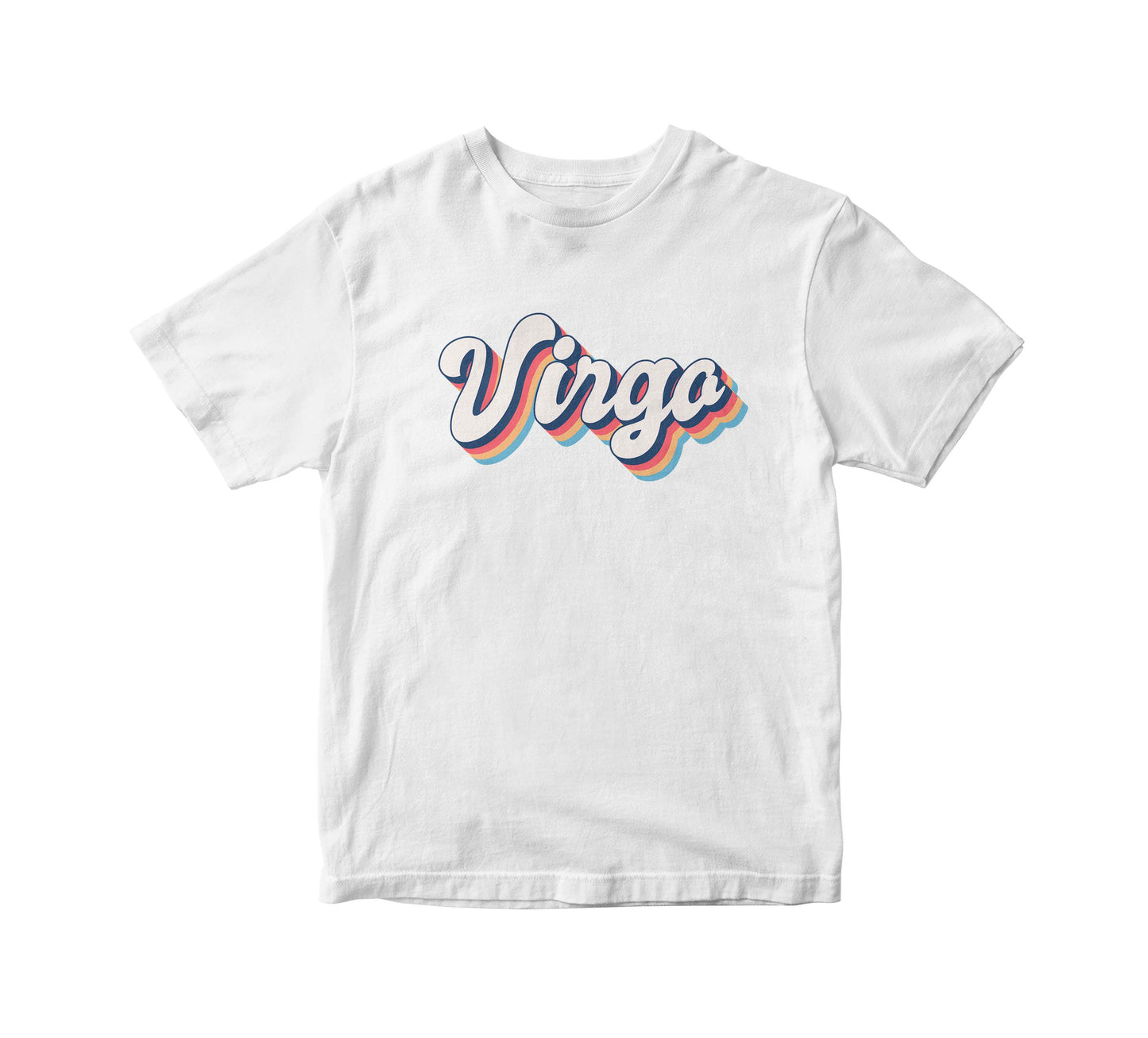 Zodiac Retro Birthday White Adult Unisex T-Shirt