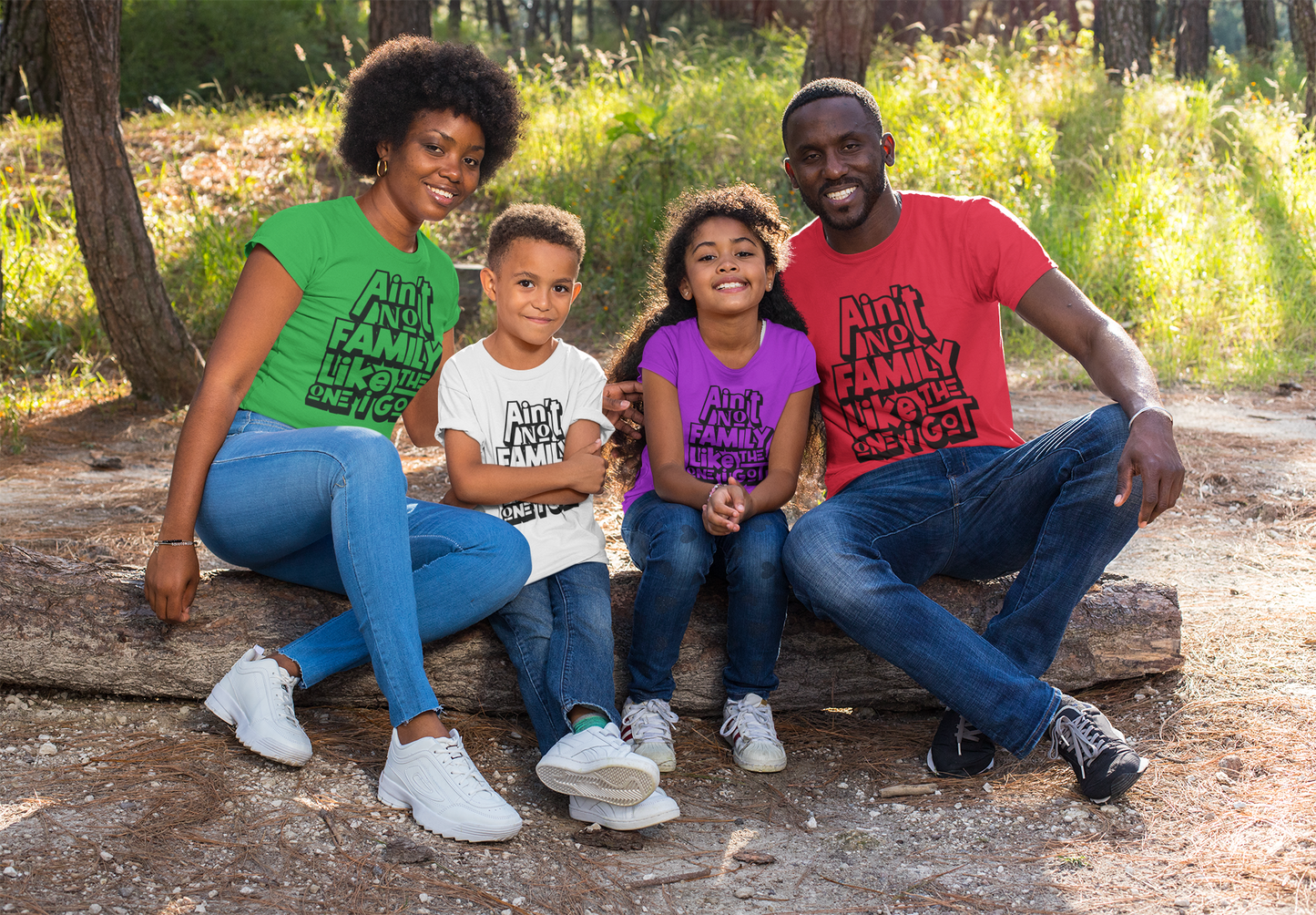 Ain't No Family Like the One I Got Black Words (DTF Transfer)