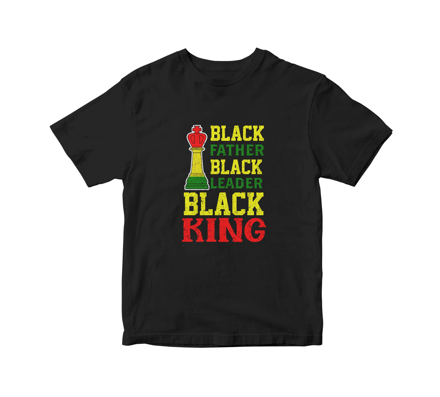 Black Father Leader King Adult Unisex T-Shirt