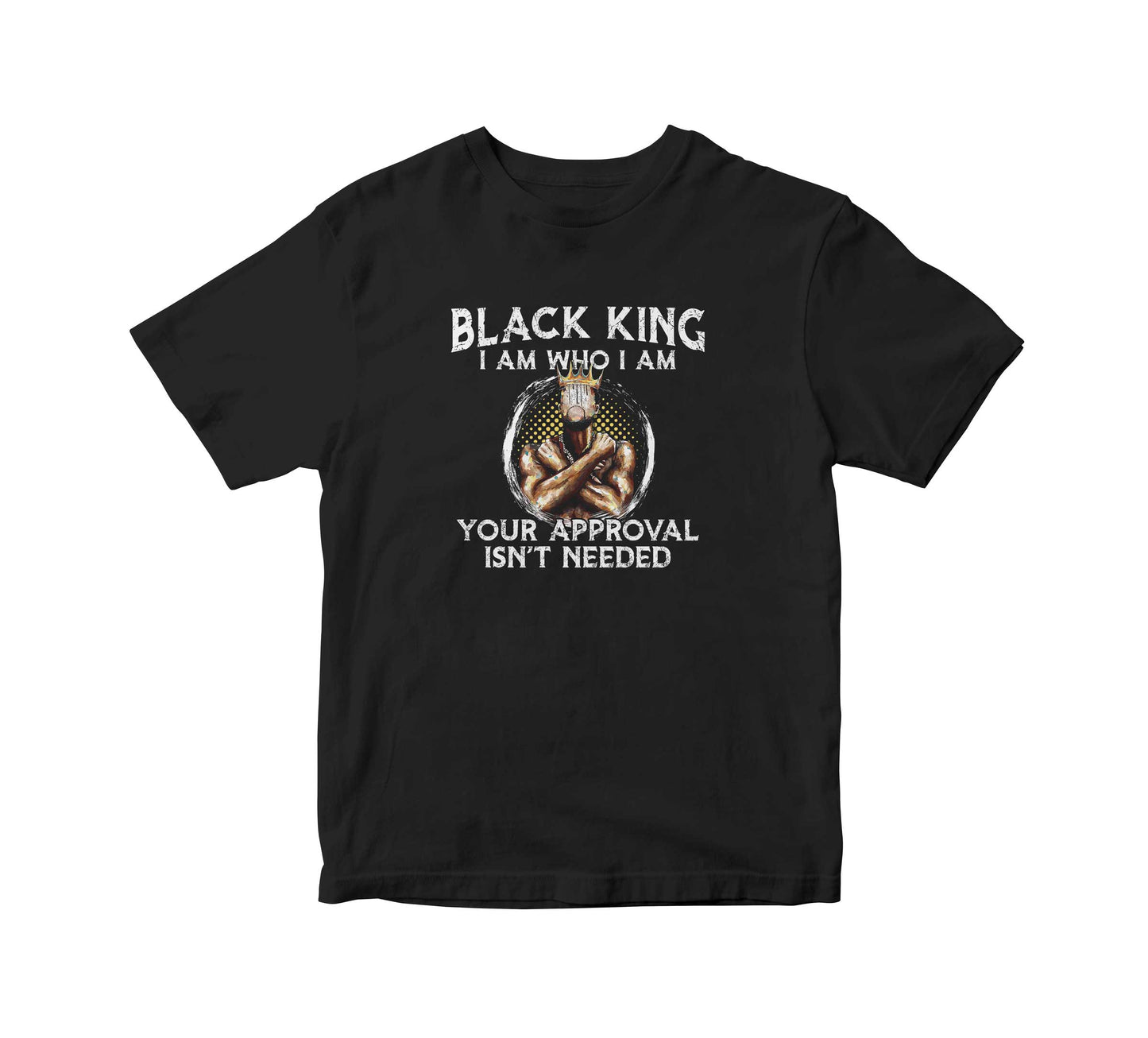 Black King I Am Who I Am Adult Unisex T-Shirt