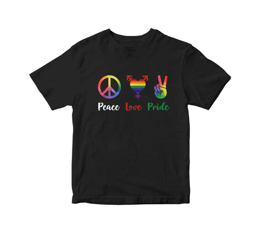 Peace Love Pride Adult Unisex T-Shirt