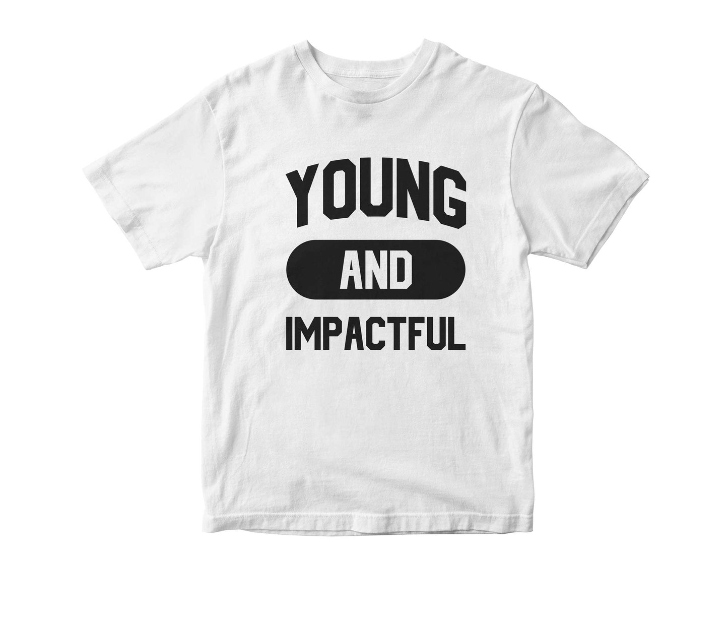Young and Impactful Badge Kids Unisex T-Shirt