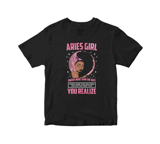Aries Girl Zodiac Kids Unisex T-Shirt