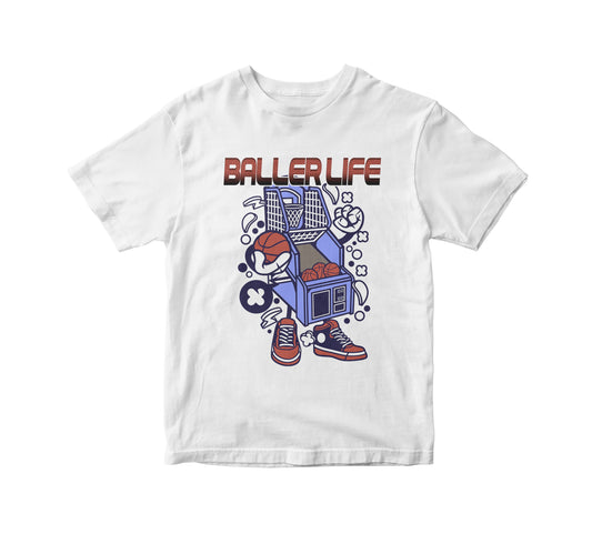 Baller Life Basketball Kids Unisex T-Shirt