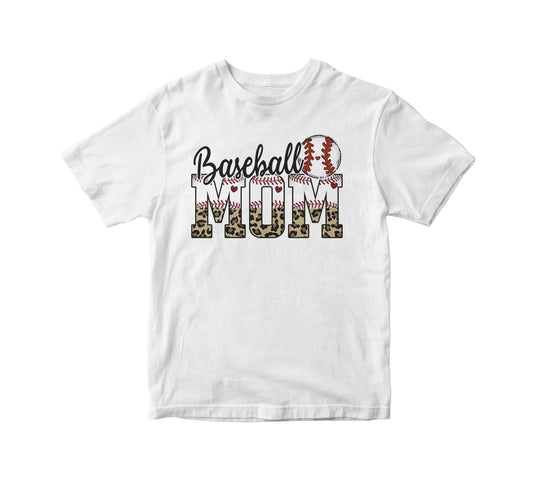 Baseball Mom Leopard Adult Unisex T-Shirt