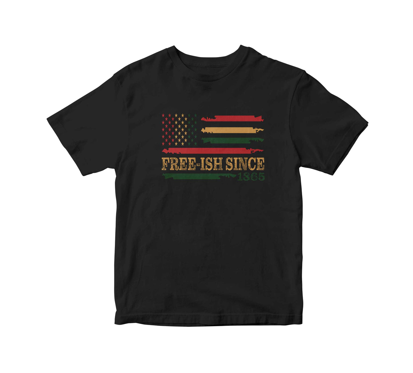 Free ish Juneteenth Flag Kid Unisex T-Shirt
