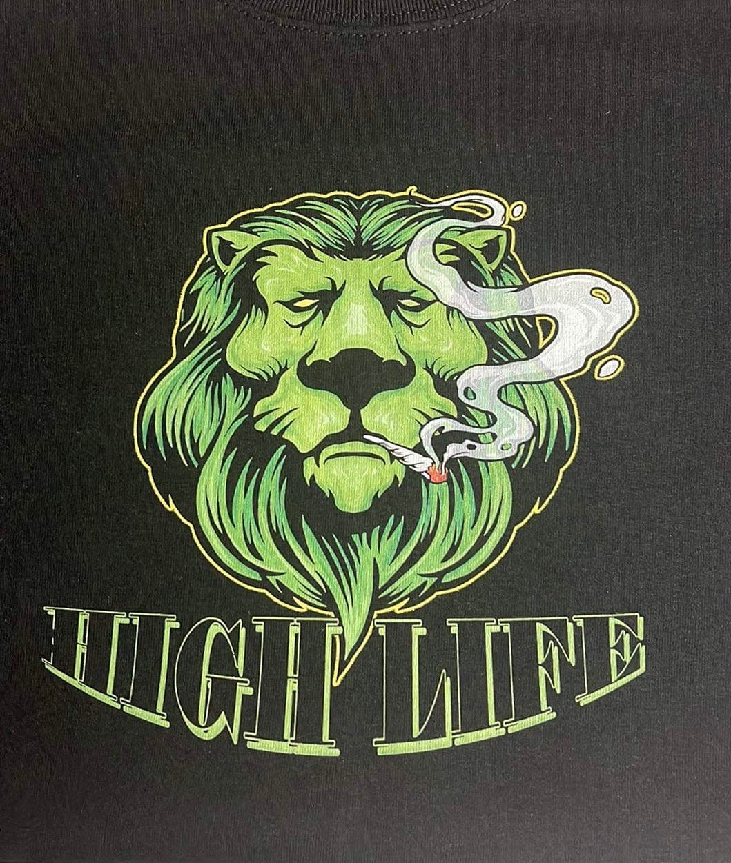 High Life Smokin' Lion Adult Unisex T-Shirt
