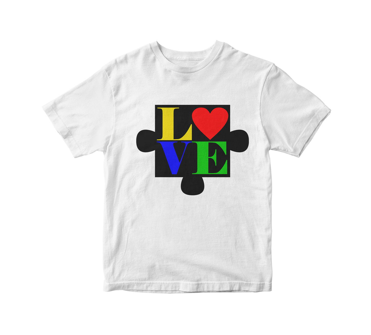 Love Puzzle Autism Adult Unisex T-Shirt