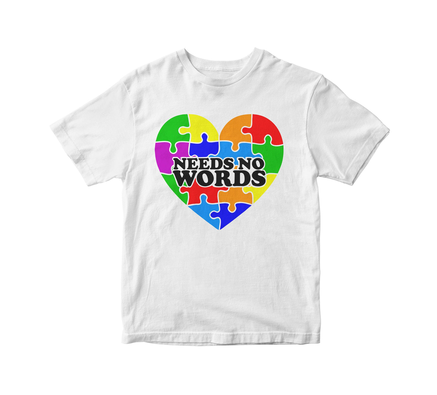 Love Needs No Words Autism Kids Unisex T-Shirt