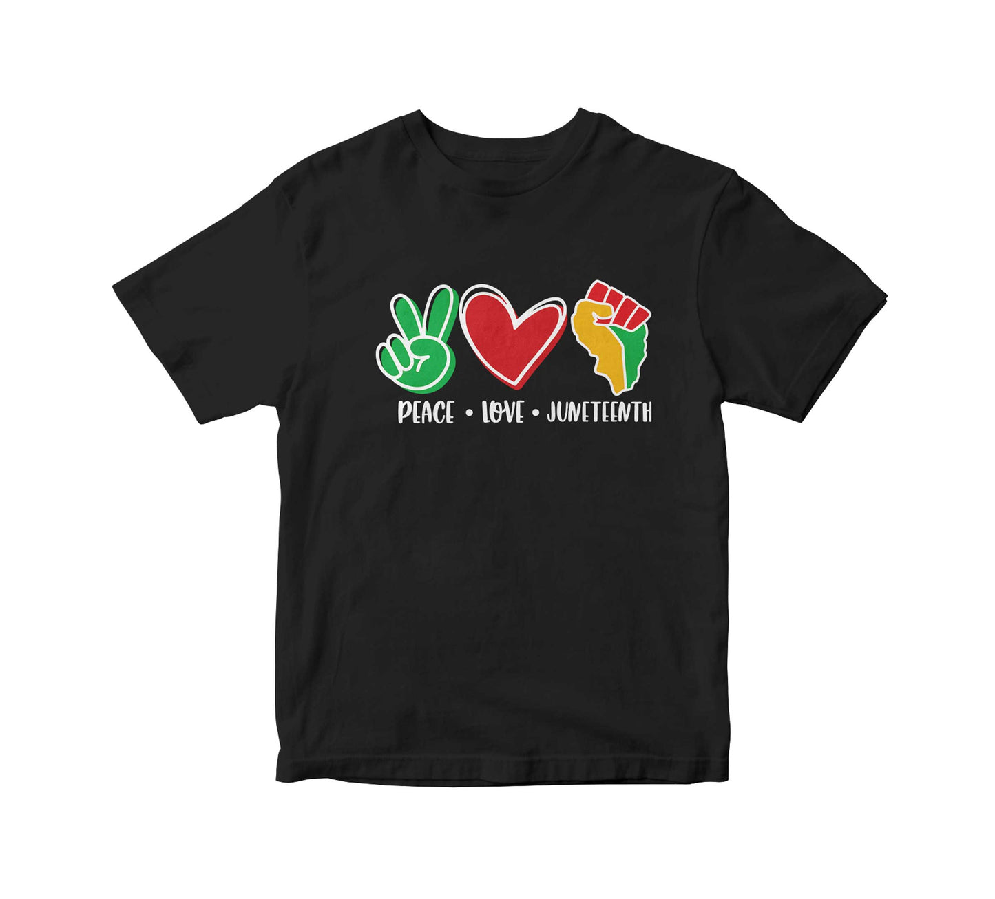 Peace Love Juneteenth Adult Unisex T-Shirt