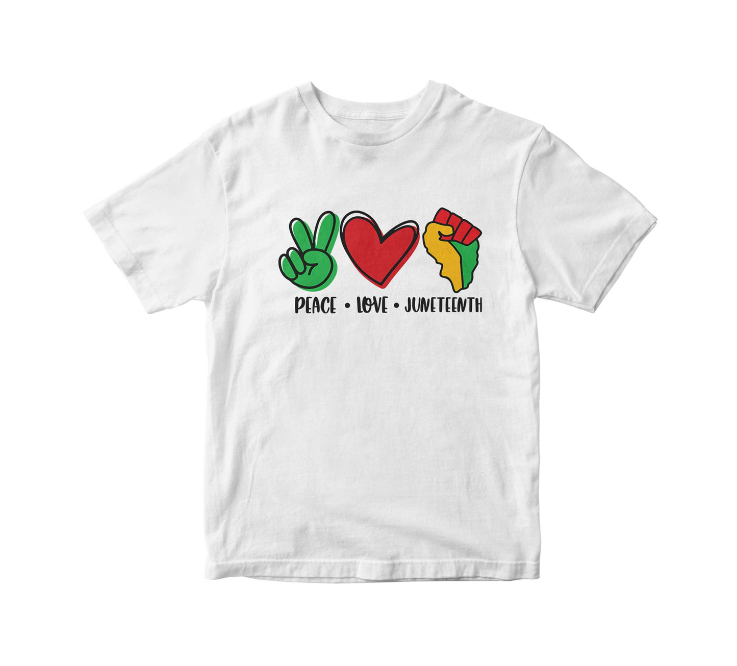 Peace Love Juneteenth Adult Unisex T-Shirt